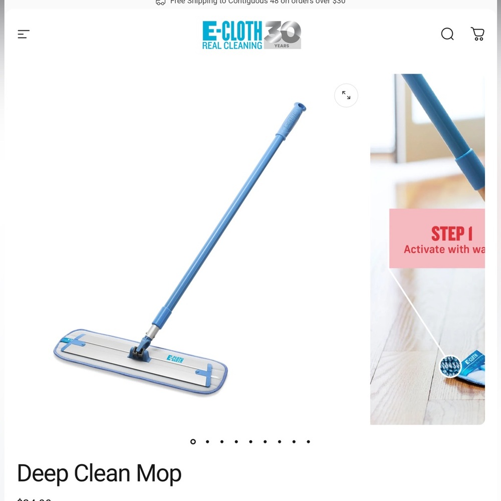 ECLOTH DEEP CLEAN MOP AND REPLACEMENT MOP HEAD (2)
NEW IN BOX